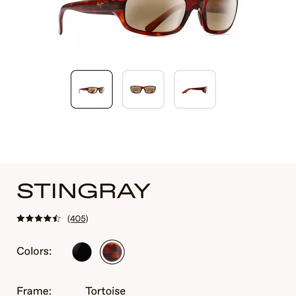 Stingray Tortoise Sunglasses Maui Jim